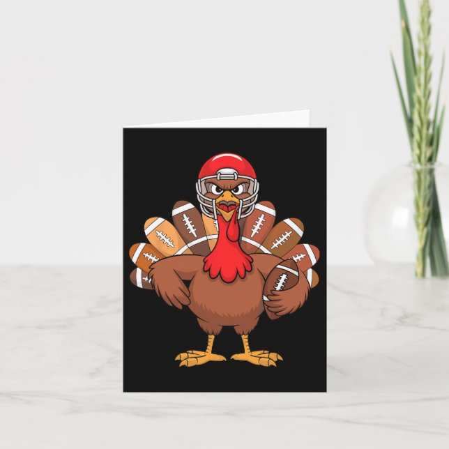 Thanksgiving Football Coola Fotboll Turkiet För ma Kort (Framsida)