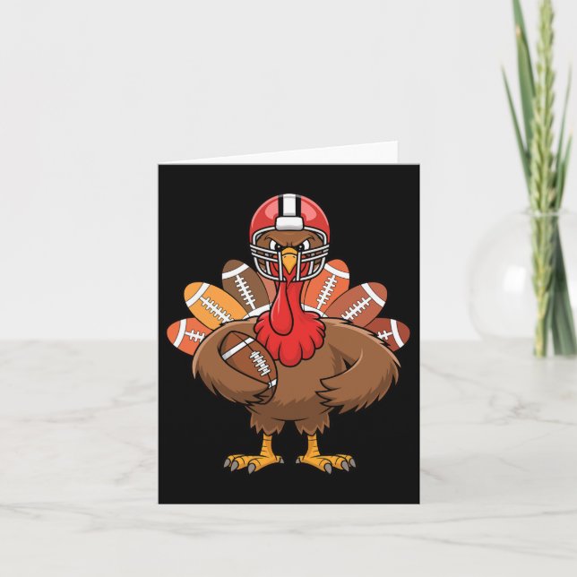 Thanksgiving Football Coola Fotboll Turkiet För ma Kort (Framsida)