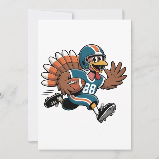 Thanksgiving Football Turkey Fantasy Football Meddelande (Framsida)