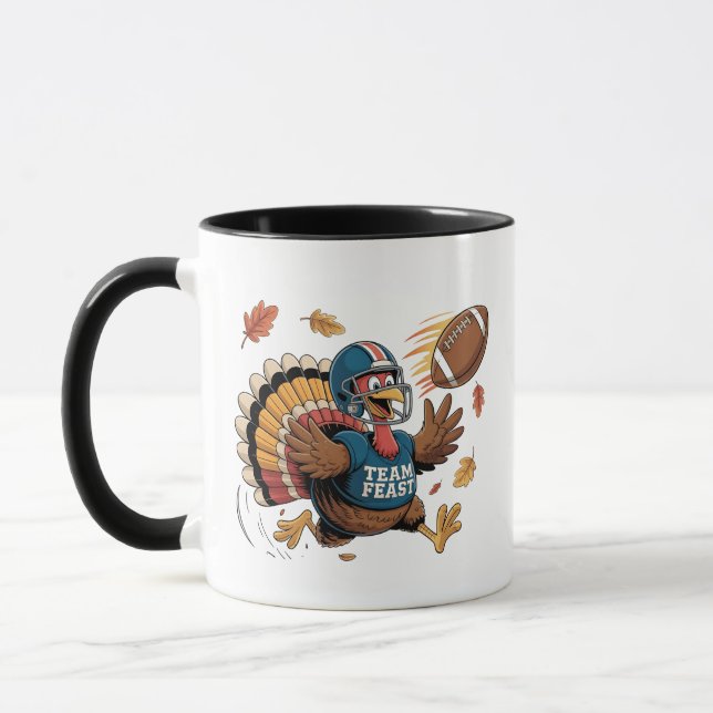 Thanksgiving Football Turkey Fantasy Football Mugg (Vänster)