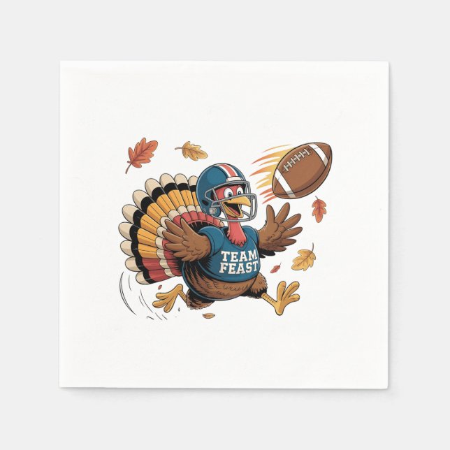 Thanksgiving Football Turkey Fantasy Football Pappersservett (Framsidan)