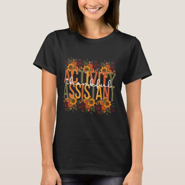 Thanksgiving för aktivitetsavgränsning t shirt (Framsida)