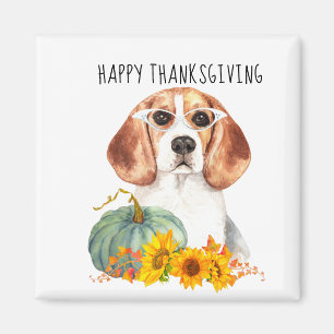 Thanksgiving för Anpassadet Hipster Beagle Magnet