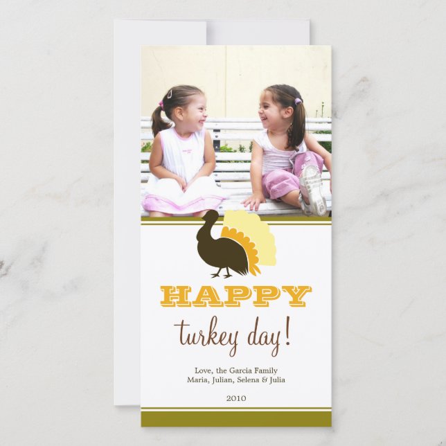 Thanksgiving för anpassningsbar av kalkondagen ora julkort (Framsida)