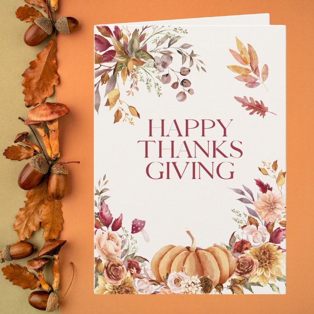 Thanksgiving för Blommigt av elegant Kort (Skapare uppladdad)