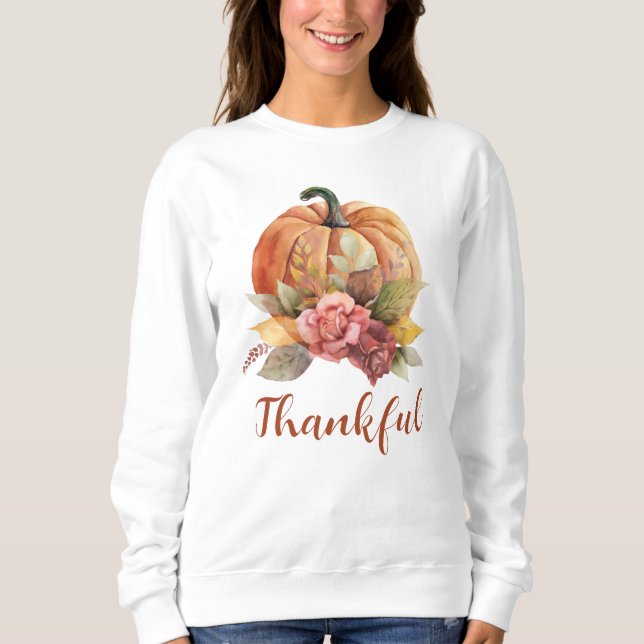 Thanksgiving för Blommigten Hösthöst för Orange Pu T Shirt (Framsida)