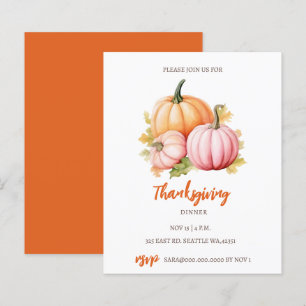 Thanksgiving för budgetfallupprop inbjudan