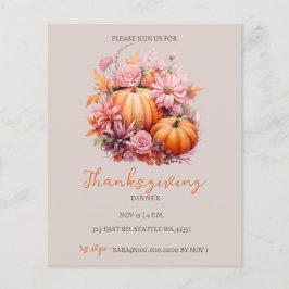 Thanksgiving för budgetfallupprop Inbjudan