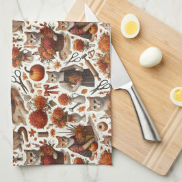 Thanksgiving for Cat Lovers  Kökshandduk