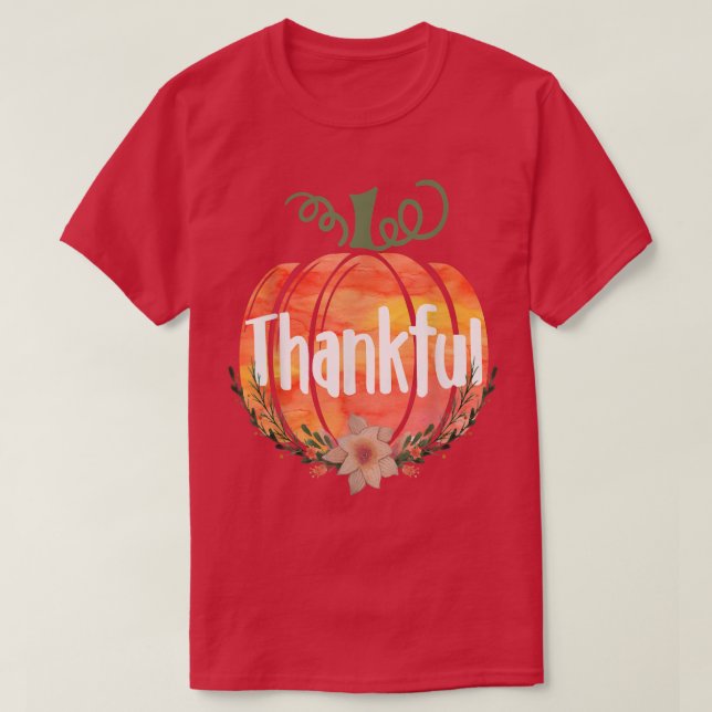 Thanksgiving för Cute-tacksam höstpumpa T Shirt (Design framsida)