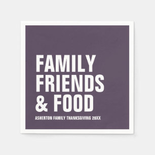 Thanksgiving för djärv modern lila av roligt pappersservett