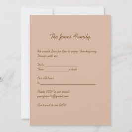 Thanksgiving för Elegant av personlig Inbjudningar