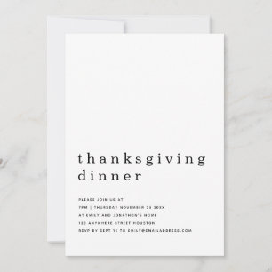 Thanksgiving för enkel text inbjudningar