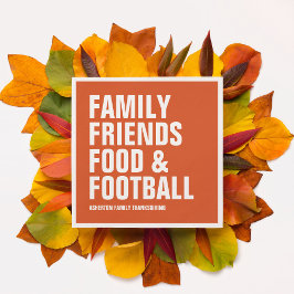 Thanksgiving för familje- och orange pappersservett