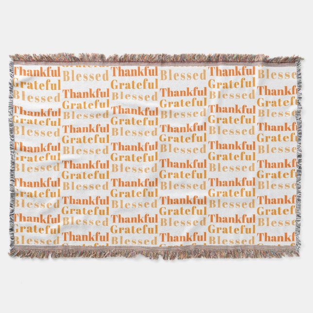 Thanksgiving för familjeinsamling filt (Framsidan)