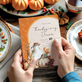 Thanksgiving för familjeinsamling inbjudningar