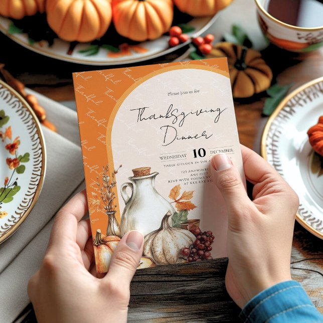 Thanksgiving för familjeinsamling inbjudningar (Skapare uppladdad)