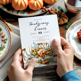 Thanksgiving för familjeinsamling inbjudningar