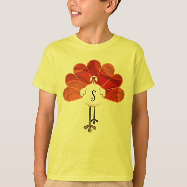 Thanksgiving för familjen Turkiet T-shirt (Framsida)