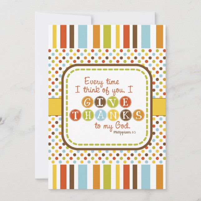 THANKSGIVING för GE THANKS-skript Julkort (Framsida)