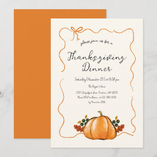 Thanksgiving för handskriftsmidning av vitamin Pum Inbjudningar