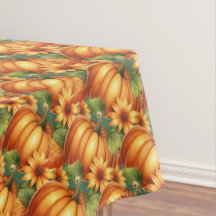 Thanksgiving för hönspumpkin Blommigt Tablecloth