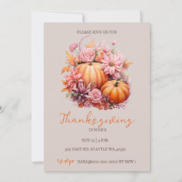 Thanksgiving för höstfällning inbjudningar