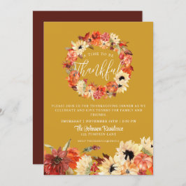 Thanksgiving för höstfällning, nos för höstfällnin inbjudningar