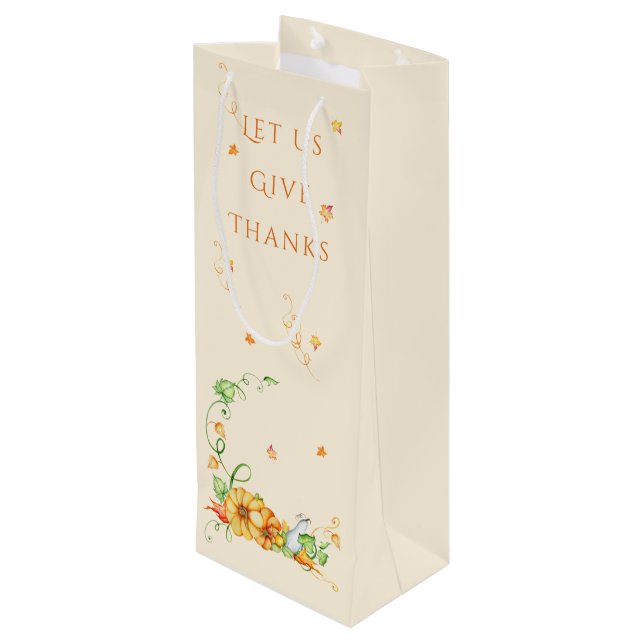 Thanksgiving för höstfärgspumpkin-Blommigt (Baksidan Vinklad)