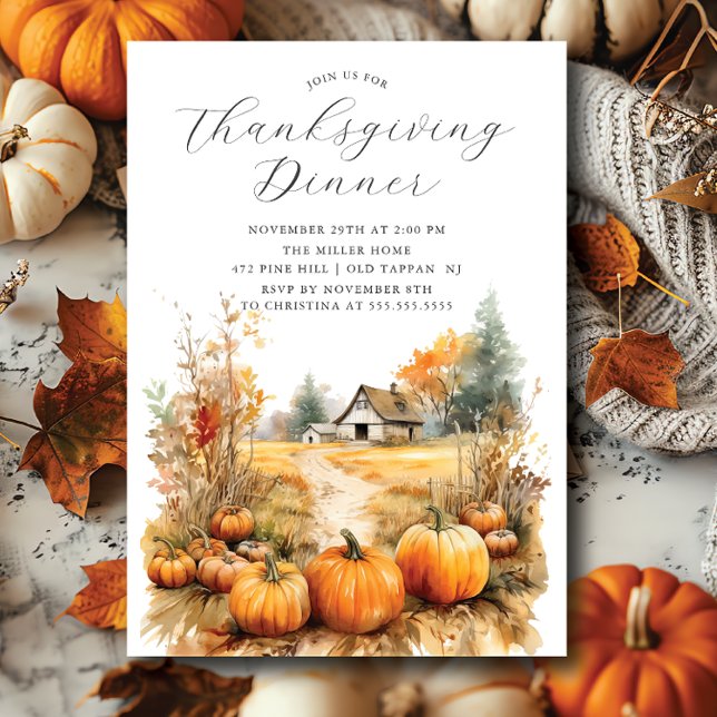 Thanksgiving för höstöverflöd inbjudningar (Skapare uppladdad)