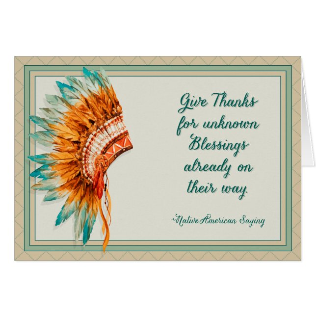 Thanksgiving för huvudadress hälsningskort (Framsidan Horizontal)