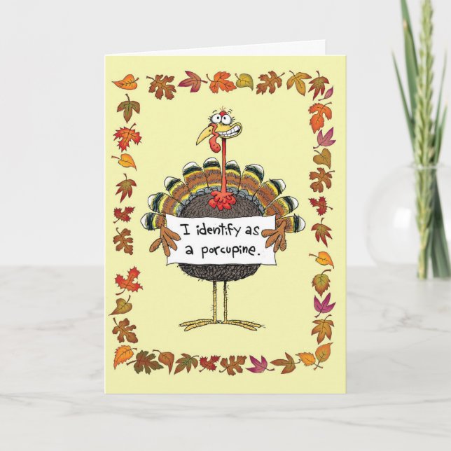 Thanksgiving för identifiering av Turkiet Kort (Framsida)
