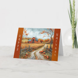 Thanksgiving för illustration av Rustic Red Barn A Kort
