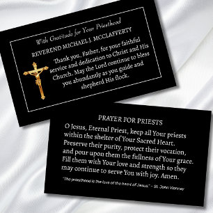 Thanksgiving för katolsk präst Gratitude Prayer Visitkort