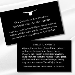 Thanksgiving för katolsk präst Gratitude Prayer Visitkort