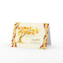 Thanksgiving för kunder hösten Träd