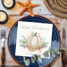 Thanksgiving för kustfallspumpkin Seashells