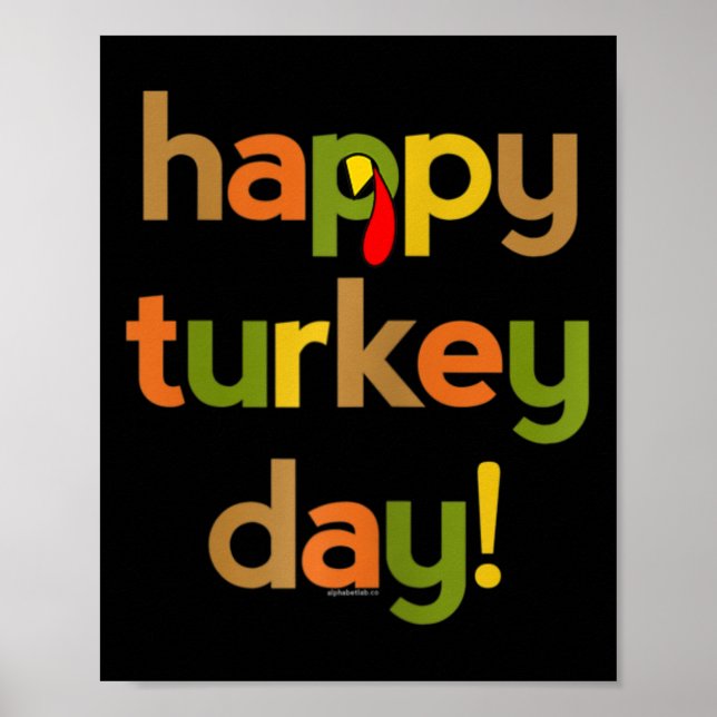 Thanksgiving för kvinnor Hennes Lycklig Turkiet-da Poster (Framsidan)