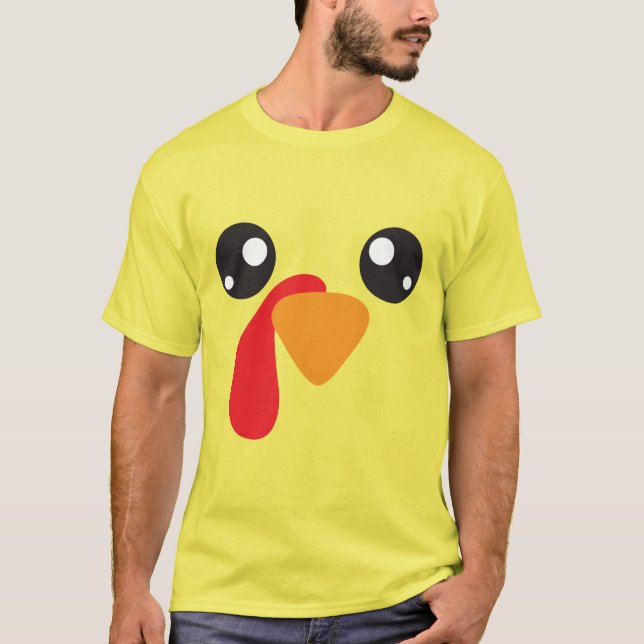 thanksgiving för lustigt ansikte helgdagar t shirt (Framsida)
