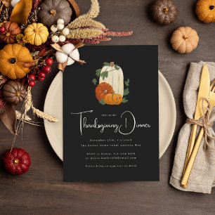 Thanksgiving för målade påsar inbjudningar