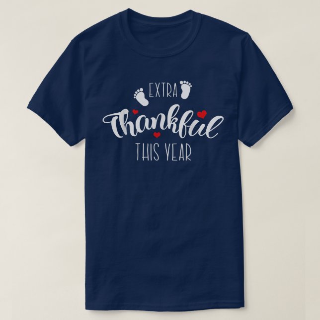 Thanksgiving för meddelande om gravid t shirt (Design framsida)