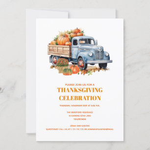 Thanksgiving för modern höstklumpump inbjudningar