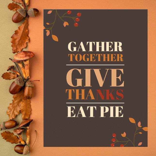 Thanksgiving för modern typografi helg vykort (Skapare uppladdad)