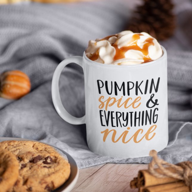 Thanksgiving för orange och svartspruta kaffemugg (Skapare uppladdad)