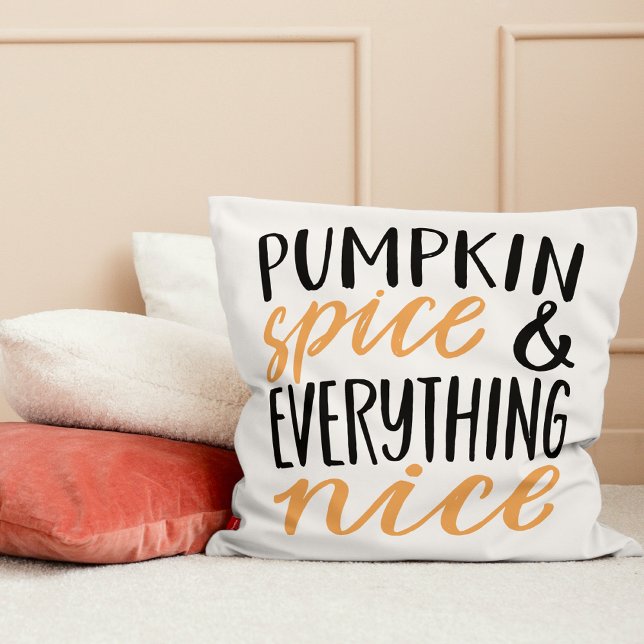 Thanksgiving för orange och svartspruta kudde (Skapare uppladdad)