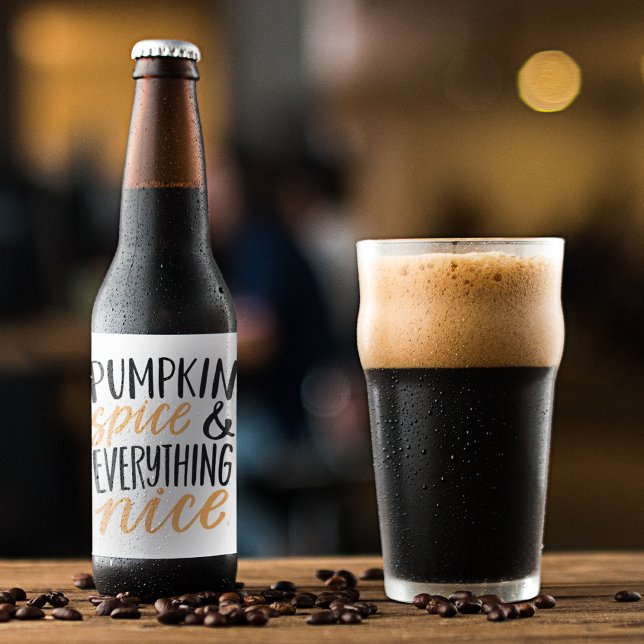 Thanksgiving för orange och svartspruta ölflaska etikett (Skapare uppladdad)