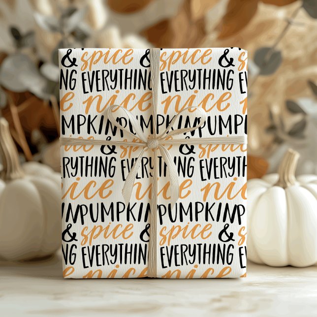 Thanksgiving för orange och svartspruta presentpapper (Skapare uppladdad)