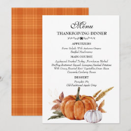 Thanksgiving för  Orange - Pumpkin  Meny