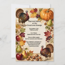 Thanksgiving för överflödig skörd inbjudningar