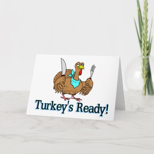 Thanksgiving för Redo av kalkoner Helgkort (Framsida)
